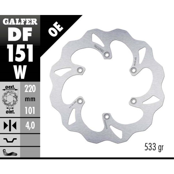 Disque De Frein Arrière Galfer Wave...