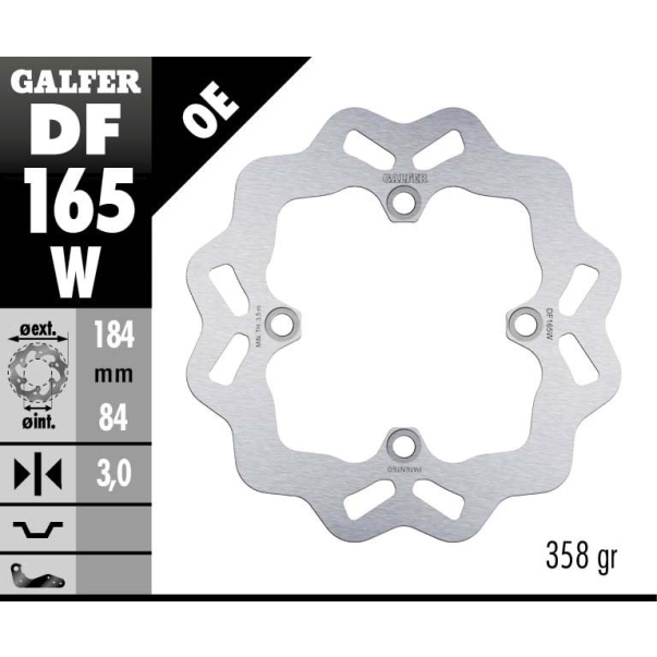 Galfer Rear Brake Disc Wave Kawasaki...