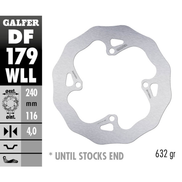 Galfer Rear Brake Disc Wave Solid...