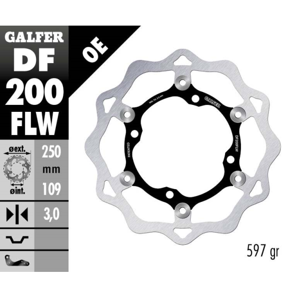Disque De Frein Arrière Galfer Wave...
