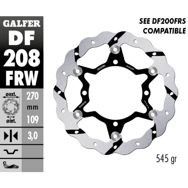 Galfer Front Brake Disc Wave Floating...
