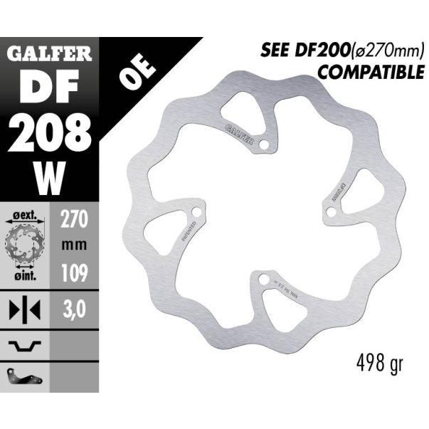 Galfer Front Brake Disc Wave  Kx...