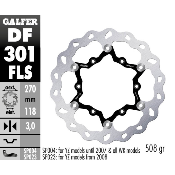 Disco Freno Delantero Galfer Floreado...