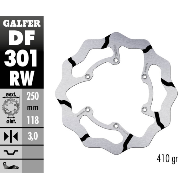 Galfer Front Brake Disc Fixed Grooved...