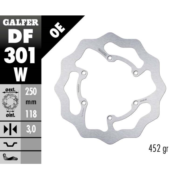Disco Freno Delantero Galfer Floreado...