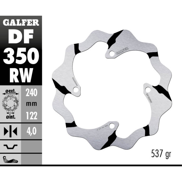 Disque De Frein Arrière Galfer Wave...