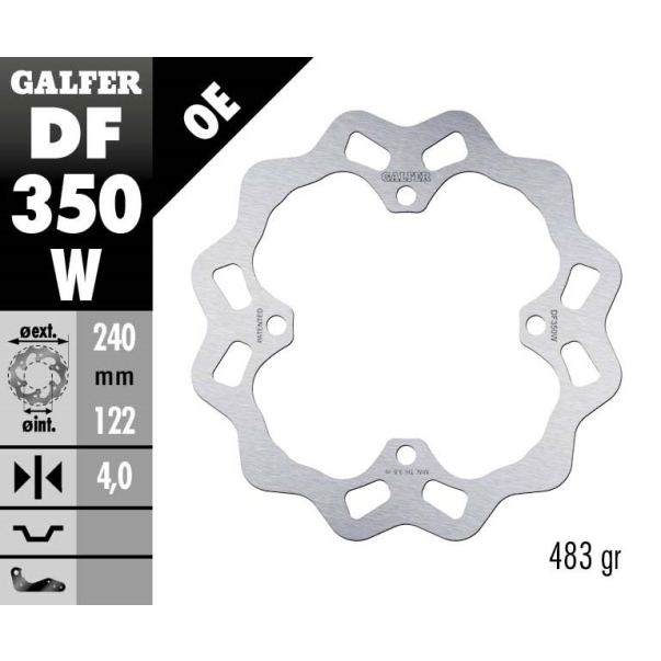 Disque De Frein Arrière Galfer Wave...