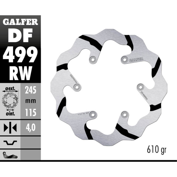Disco Freno Trasero Galfer Floreado...