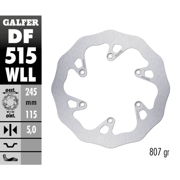 Disque De Frein Arrière Galfer Wave...