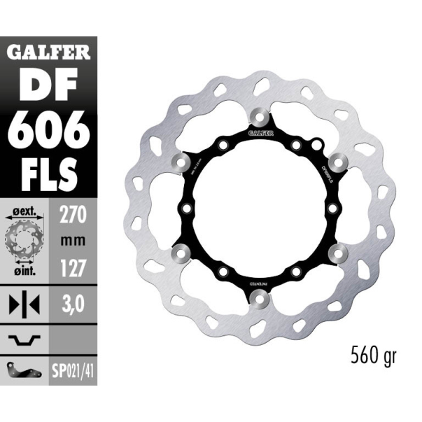 Galfer Front Brake Disc Wave Floating...