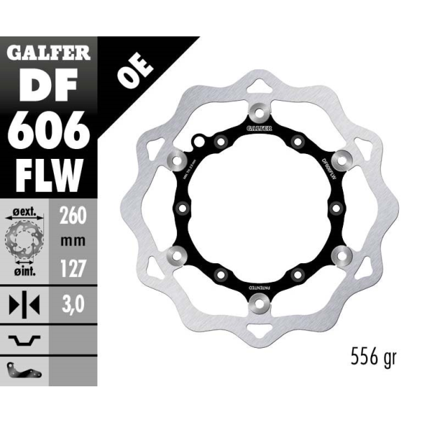 Galfer Front Brake Disc Wave Floating...