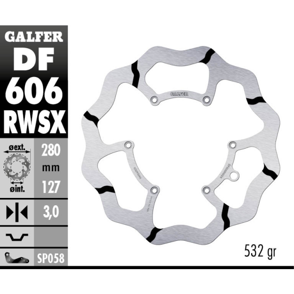 Disco Freno Delantero Galfer Floreado...