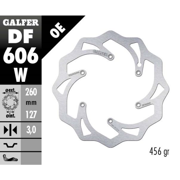 Disco Freno Delantero Galfer Floreado KTM EXC/EXC-F 99-.. SX SX-F Husqvarna TC/TE/FC/FE 14-.. TE/FE 12-14 G