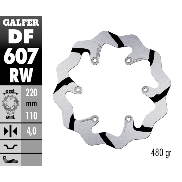Disque De Frein Arrière Galfer Wave...