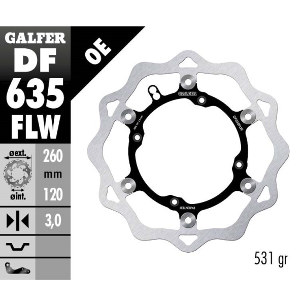 Galfer Front Brake Disc Wave Floating...