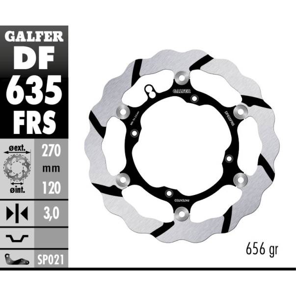 Disco Freno Delantero Galfer Floreado...