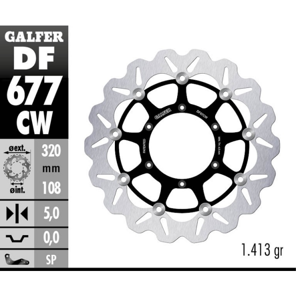 Galfer Front Brake Disc Wave Floating...