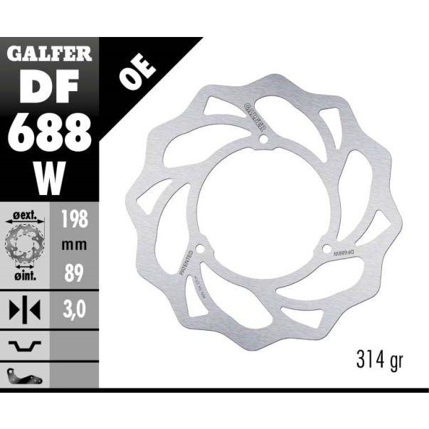 Disco Freno Delantero Galfer Floreado...