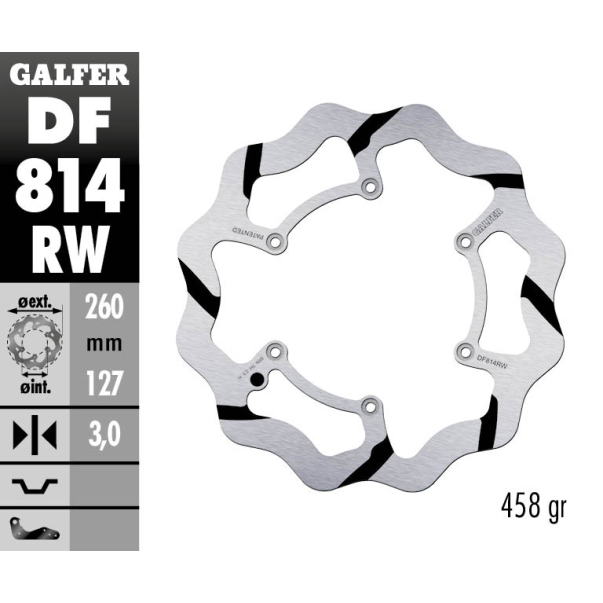 Disco Freno Delantero Galfer Floreado...