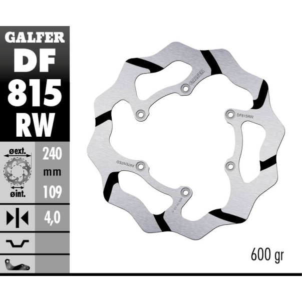 Disque De Frein Arrière Galfer Wave...