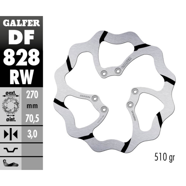 Disque De Frein Avant Galfer Fixe...