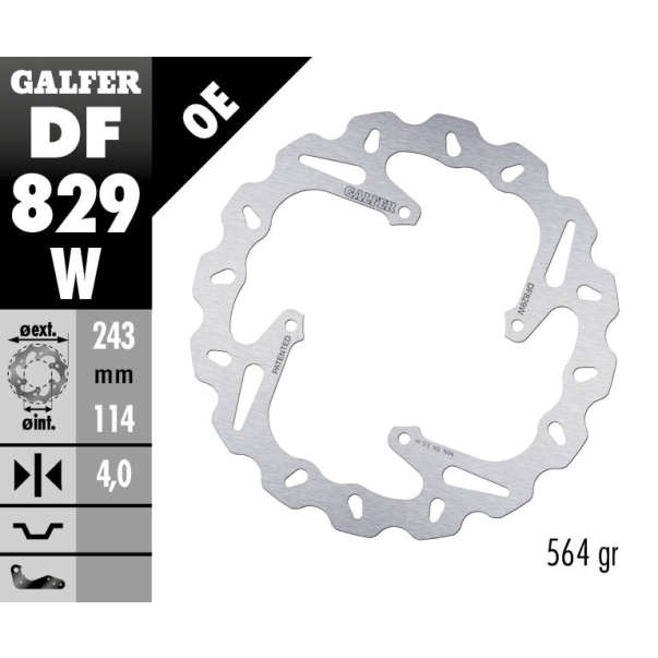 Galfer Rear Brake Disc Wave Tm 04-14...