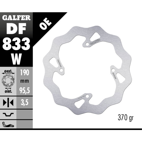 Disque De Frein Arrière Galfer Wave...