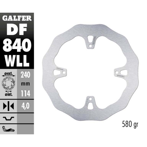 Disque De Frein Arrière Galfer Wave...