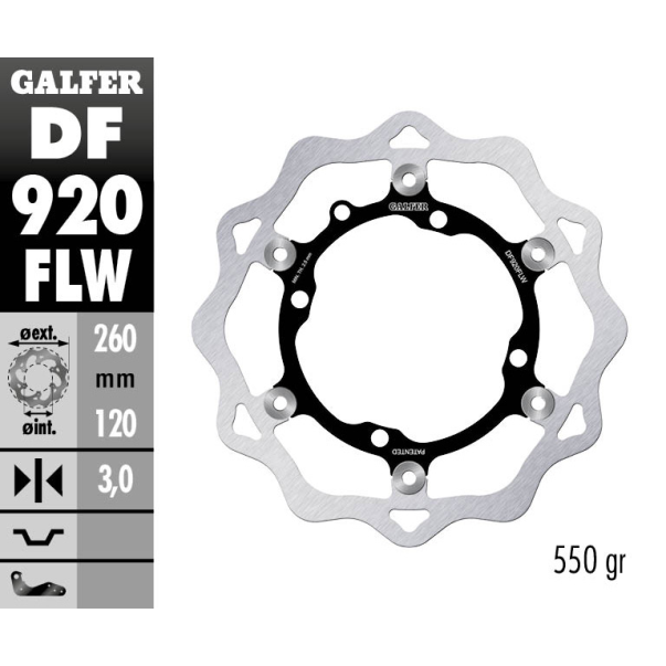 Galfer Front Brake Disc Wave Floating...