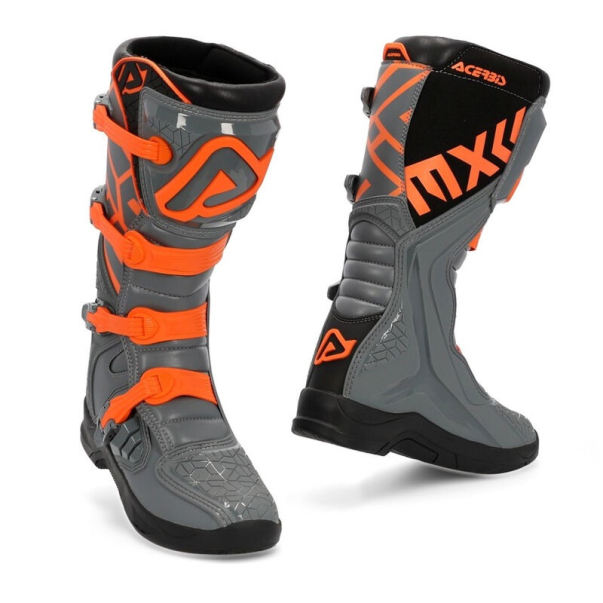 Botas Acerbis X-Team Cinza/Laranja