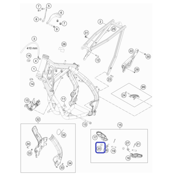 KTM Footpeg Washer