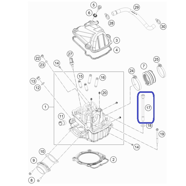 KTM M10 X 125 Cylinder Screw
