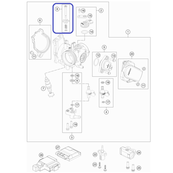 Vis Carburateur KTM EXC-F 17-22 SX-F...