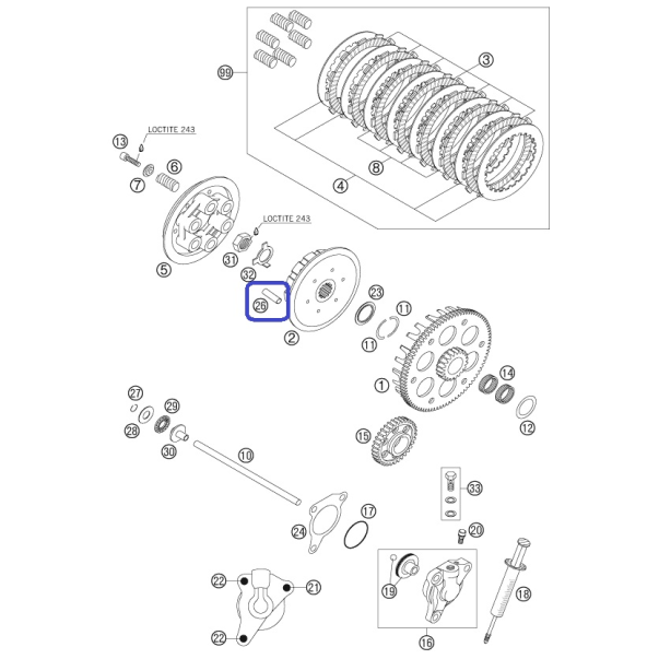 Driving Sleeve D=8, L=33 KTM...