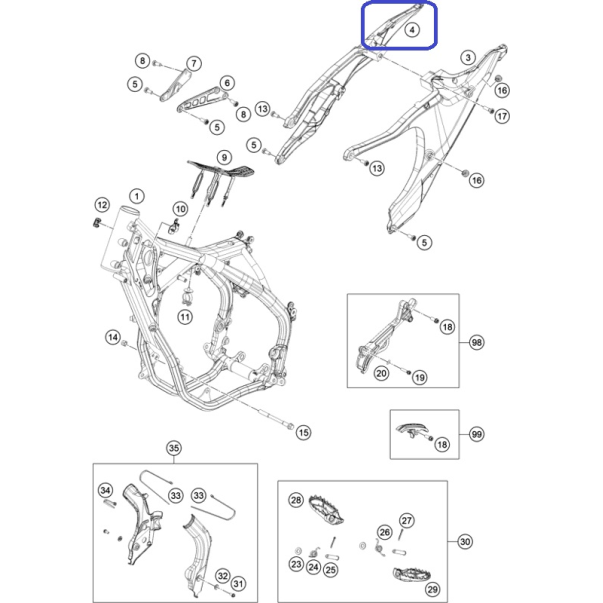 Subchassis Droite Husqvarna