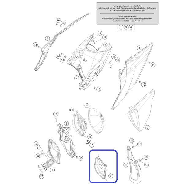 Suporte Filtro Ar KTM EXC 150 20-22...