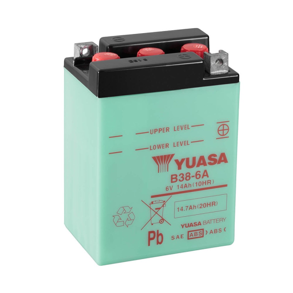 Batería Yuasa B38-6A Dry Cargada (sin...