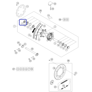 Entretoise Roue Arrière KTM...