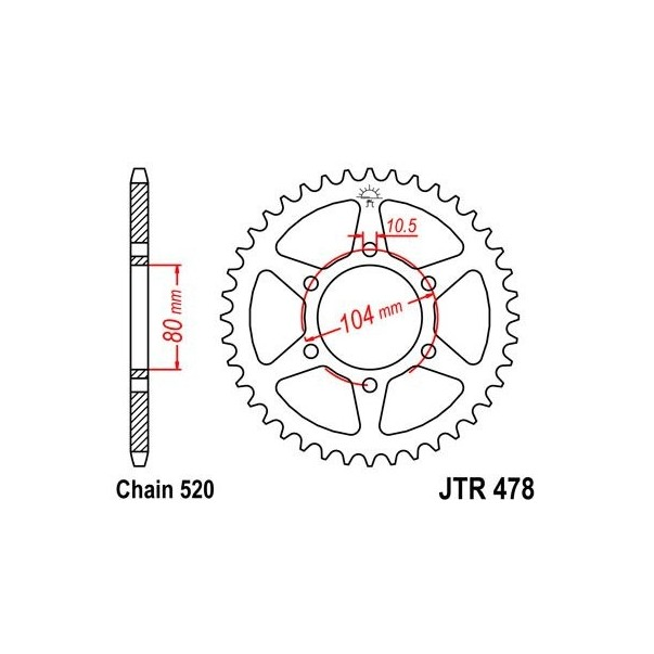 Couronne JT Kawasaki Z 750 07-12 Z...