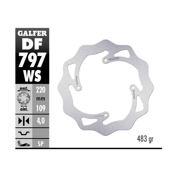 Disque De Frein Avant Galfer Wave...