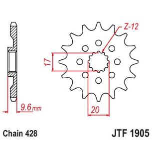 Pinhão JT KTM SX 85 18-......