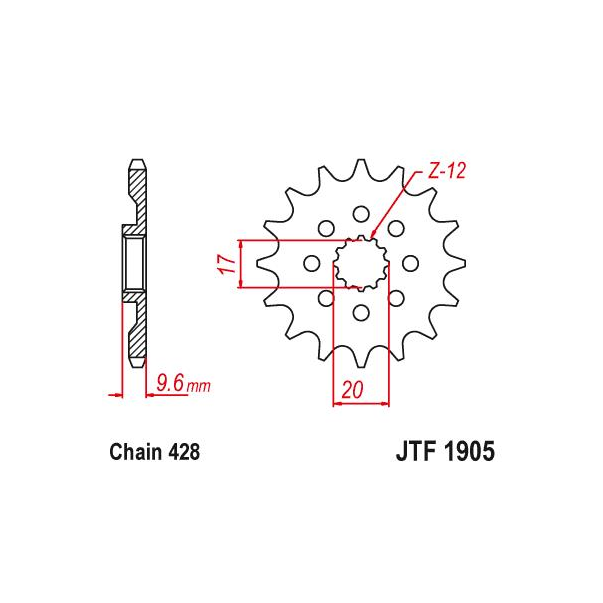 Front Sprocket JT KTM SX 85 18-......