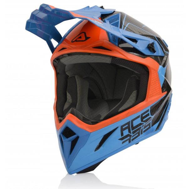 Casco Acerbis Steel Carbon Naranja/Azul