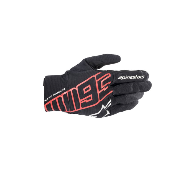 Aragon Gloves Black Bright Red