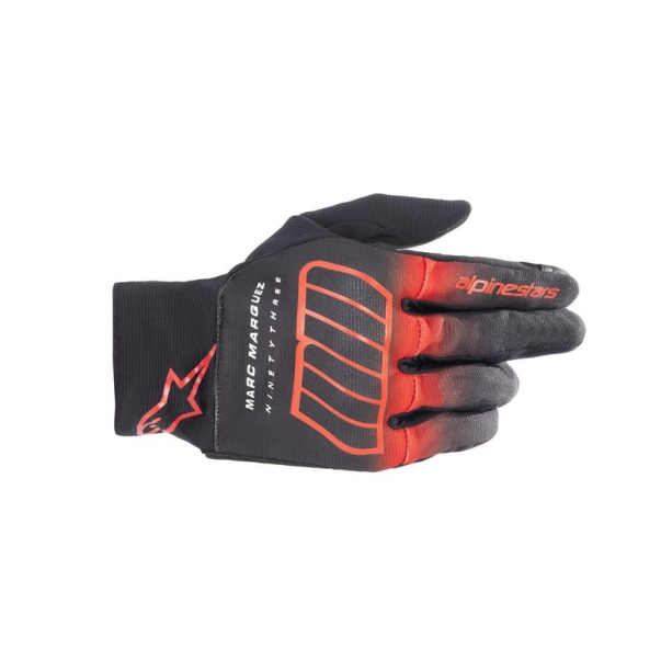 Aragon Gloves Black Bright Red White