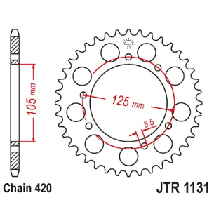 Couronne Acier JT Derbi...