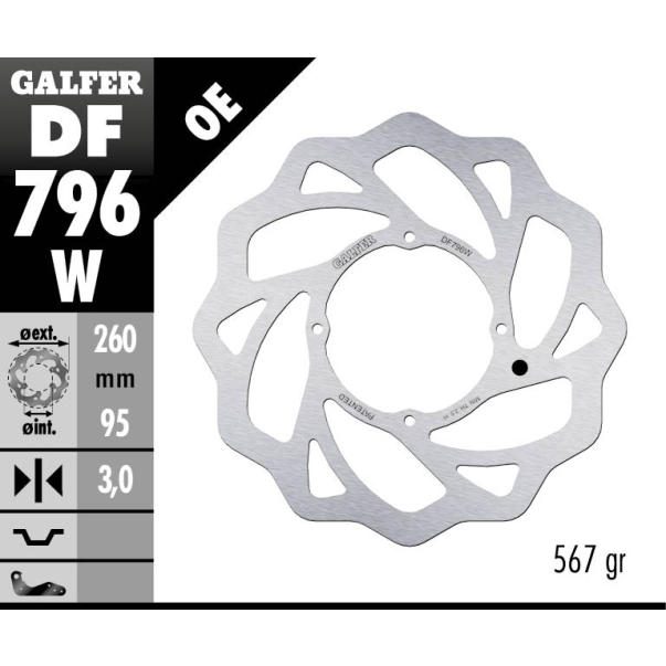 Disque De Frein Avant Galfer Wave...