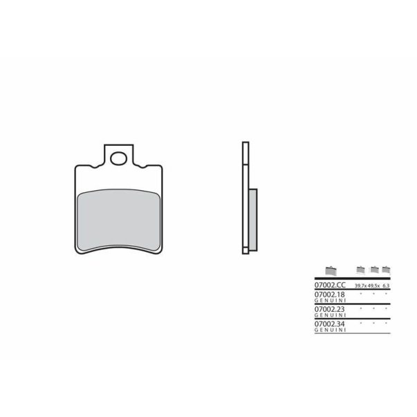 Organic Brake Pads Brembo 07002