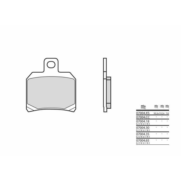 Organic Brake Pads Brembo 07004