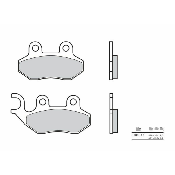 Pastilhas de Travão Orgânica Brembo...